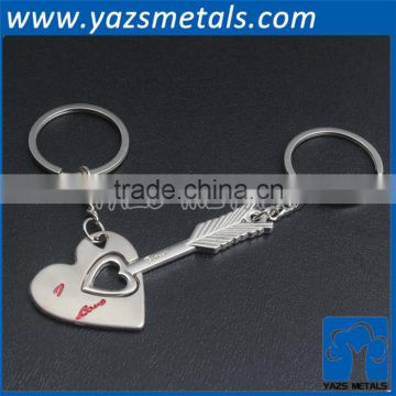 2015 hot sale Custom couple keychain for lovers