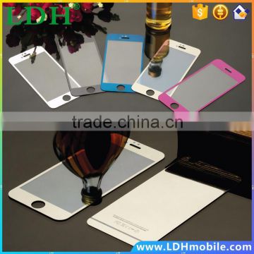 Front+Back Full Cover Screen Protector Mirror Effect Color Tempered Glass Protective case Film For iPhone 4 4S 5 5s 6 plus