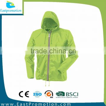 190t polyester windbreaker with colorfull zipper Italy style