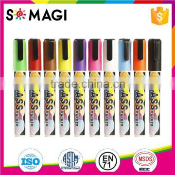 Bullet And Chisel Nib Dry-Erase & Wet-Erase liquid chalk marker pens for Flashing LED Writing Board