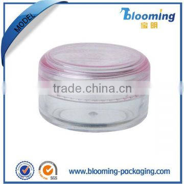 Cosmetic jar plastic container with baby face cream for personal skin care