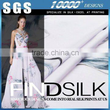 2015 newest style Hellosilk 100% pure silk chiffon fabric