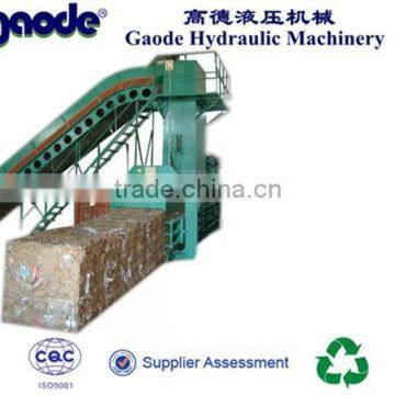 ISO9001:2008 Horizontal Hydraulic Waste Paper Baler With Manual Wrapped