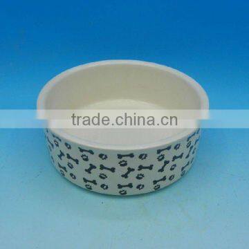 Bone printing dog ceramic bowl