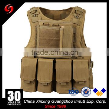 Cheap MOLLE Khaki Polyester Army Combat Fast Release Military Tactical Vest