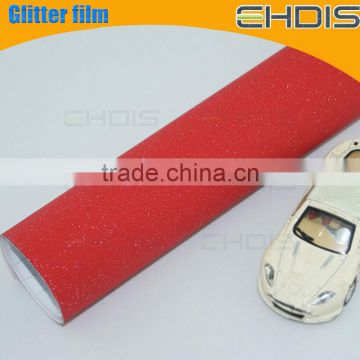 glitter white car wrap vinyl film polyester film for glitter