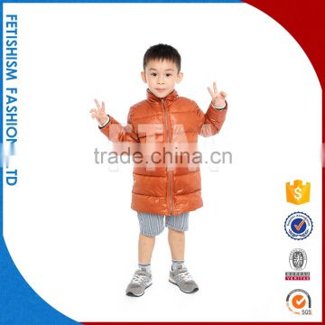 Best Price Long Sleeve Winter Fur Leather Letters Loose Orange Boys Fancy Coats For Kids With Letters