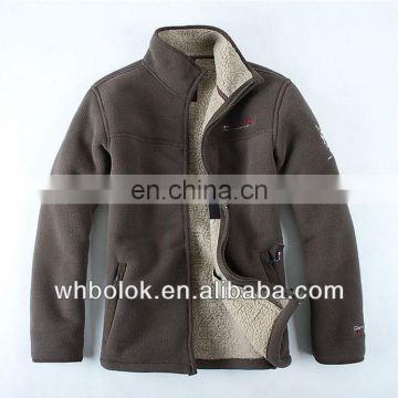Factory wuhan mens polar fleece jacket thick winter softshell jacket