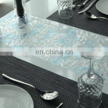 china wholesale 100% polyester organza mesh table cloth fabric