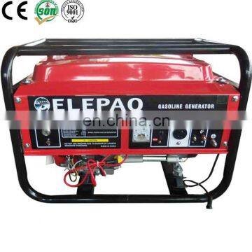 LONFA China Taizhou Factory Good Price Strong Frame Kick Start 4000watt 4kva ELEPAQ Gasoline Generator