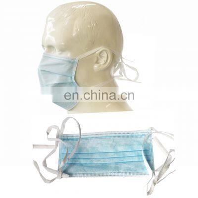 Wholesale non-woven hospital disposable surgical 3ply Tie-On/earloop medical mask
