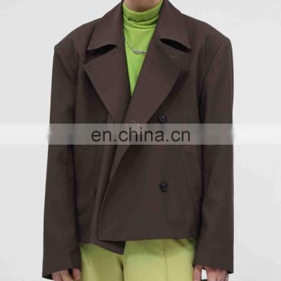 New Design autumn Windproof solid color button jacket men coat short jacket for 2022