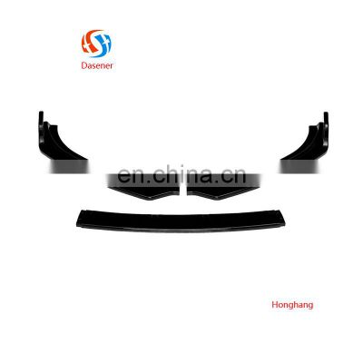 Honghang Factory Manufacture Car Parts Front Chin Lips, 3-stage Anterior lip Font Bumper Lip Spoiler For A6 Sport 2016-2018