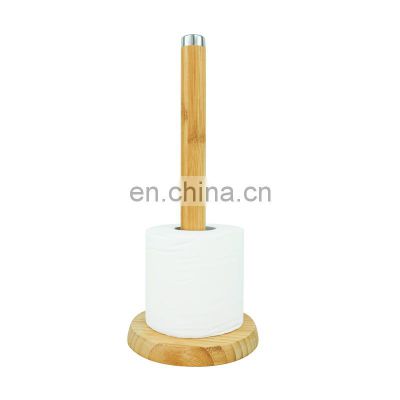 bamboo design kitchen paper towel holder wood tissue holder