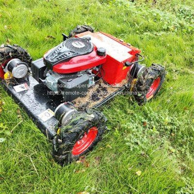 track mower, China robot lawn mower with remote control price, remote control steep slope mower for sale