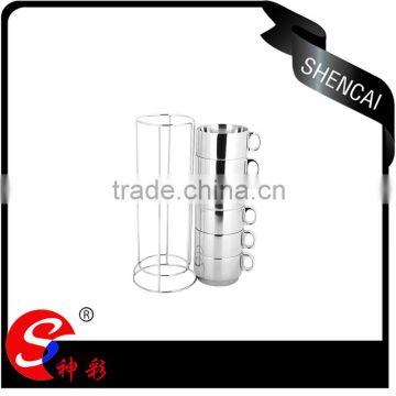 chaozhou guangdong stainless steel tea cup set / double wall coffee travel mug and cup
