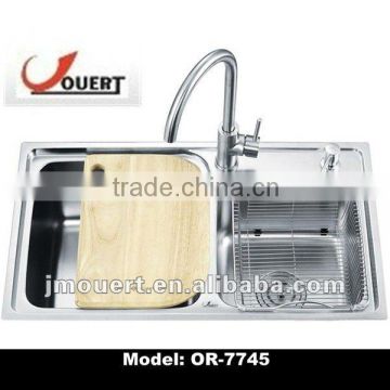 OR-7745A Stainless Steel Kitchen Sink Double Bowl Used Commercial Stainless Steel Sink