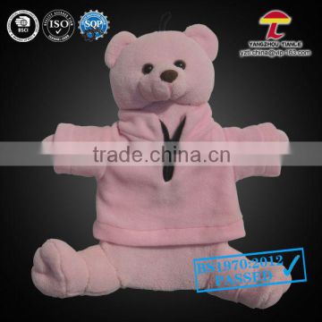 2000ml high quality hot water bottle with bear in pink coat cover