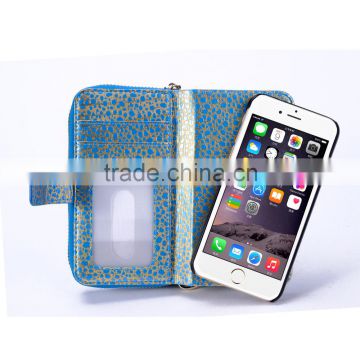 2 in 1 Detachable Leather Wallet Case for iphone 6