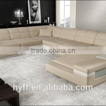 Northern Europe Nordic style genuine italy leather corner office sofa HYZ7