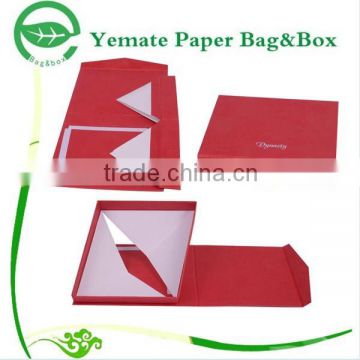 2015 new customized design rectangle folding cardboard paper jewelry necklace packaging box