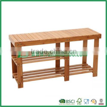 strong bamboo shoe storage rack bench seat chair