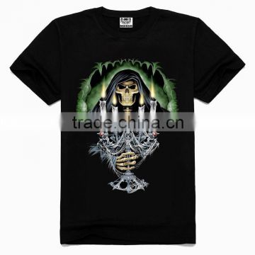 OEM 3d Printing Factory High quality old skull t-shirt, full-size printing t-shirt, fancy printed t-shirt