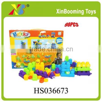 hot selling DIY educational toys .90pcs plastic block toys for wholesale