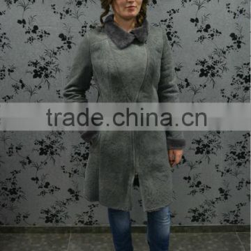 Leather Jacket Long Woman Valeriano Romano