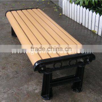 Backless outdoor wooden bench cast aluminum bench outdoor