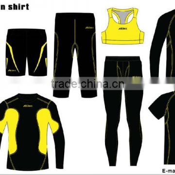 2014 best price compression garments with shirts and shorts