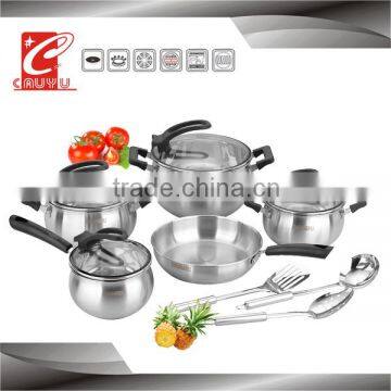 stainless steel new cookware set kitchenware