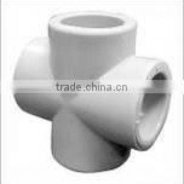 PPR water pipe fitting 4 way cross