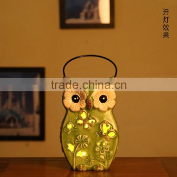 ceramic owl candle holder owl shape lantern