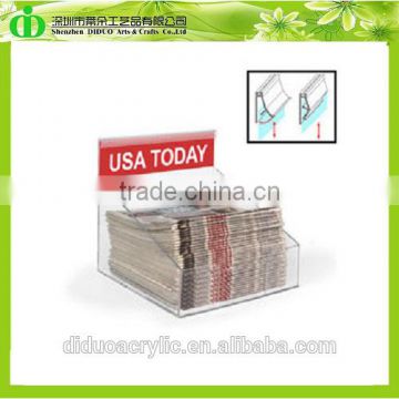 DDG-0178 Trade Assurance Shenzhen Factory Wholesale SGS Test Clear Acrylic Newspaper Box