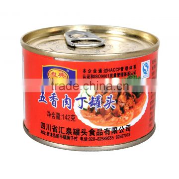 142g Canned Spiced Pork Cubes, Best Taste Spiced Pork Cubes