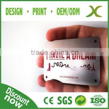 High Strength Metal Card/ Stainless Steel Card/engraved metal business cards