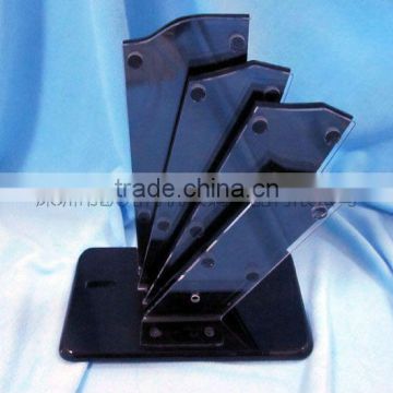 black acrylic knife rack for display 4pcs cutters