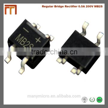 Surface Mount Regular Bridge Rectifier 0.5A 200V MB2S