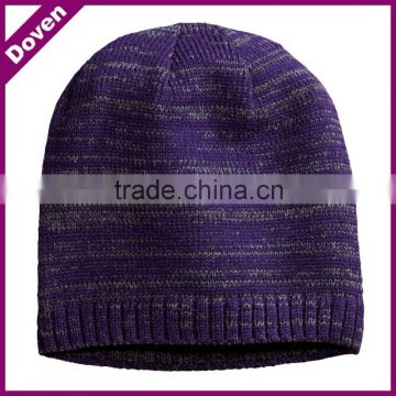 Colorful purple warm beanie for winter