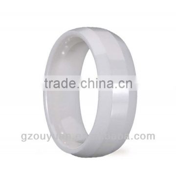 White Ceramic Ring, Women's White Ceramic Ring
