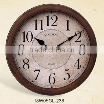 2016 shabby chi large diameter hand carved Wooden clocks