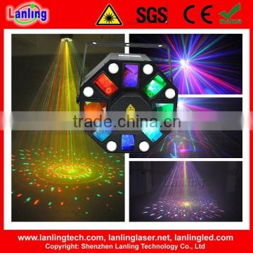 New Product RG Laser Patterns + White Strobe + Derby Effects | 3 in 1 LED Effect Light
