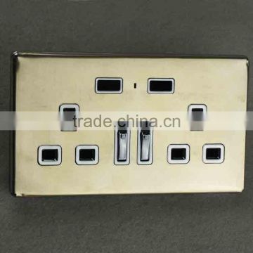 13A usb wall power switched plug socket power strip extension
