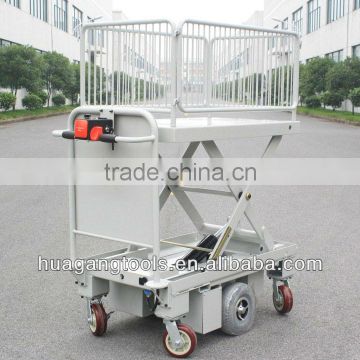 Mobile Scissor Lift Truck With One Cylinder & Wire Fence