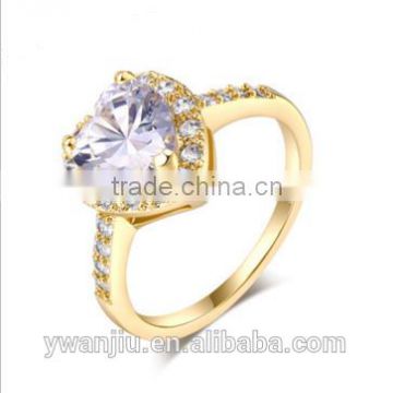 Wholesale Stock Small Order Fashion Women Heart-shaped Rings