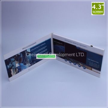 customized printing 4.3 inch lcd screen video brochure for advertising