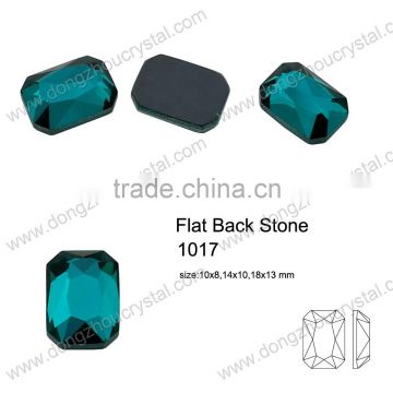 DZ1017 machine cut octagon flat back glass rhinestones for dress