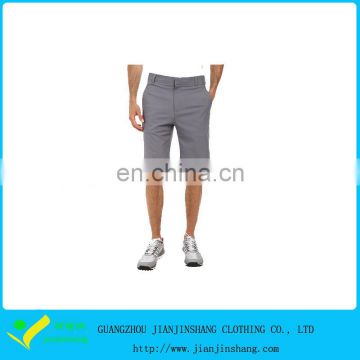 Basic Designed 100% Polyester Solid Grey Color Golf Shorts For Men