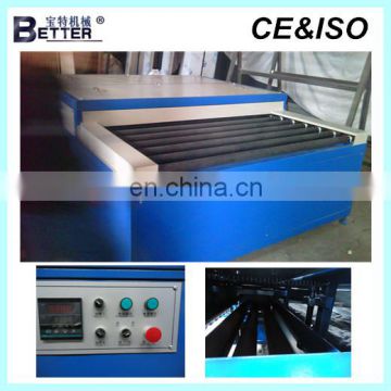 Heating and roller pressing machine for insulating glass produce